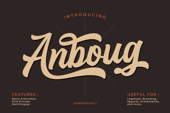 Anboug: A Bold Handwritten Font for Retro Design