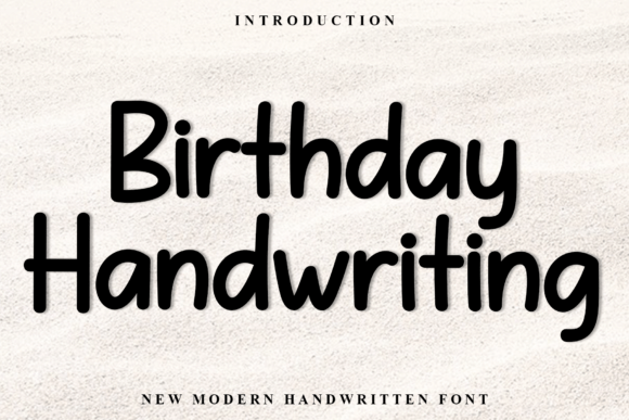 Birthday Handwriting: A Modern Font for Celebratory Design
