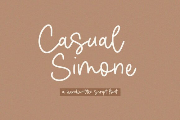 Casual Simone: A Handwritten Script Font for Authentic Branding