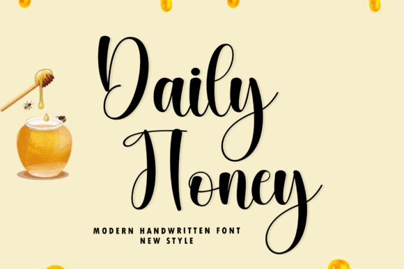 Daily Honey: Elevating Design with Fluid Script Typography