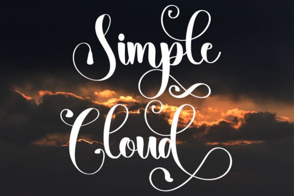 Simple Cloud: Elevating Modern Design with Handwritten Elegance
